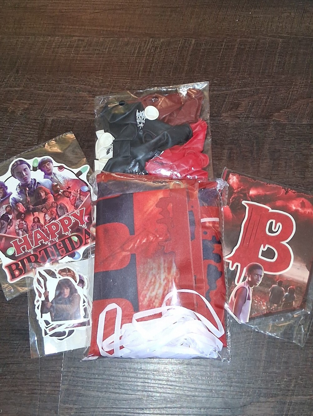 Red and Black Birthday Party Supplies Kit - Stranger Things Inspired Theme